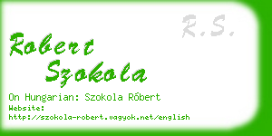 robert szokola business card